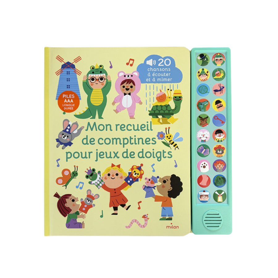 Mon recueil de comptines pour jeux de doigts - Livre sonore